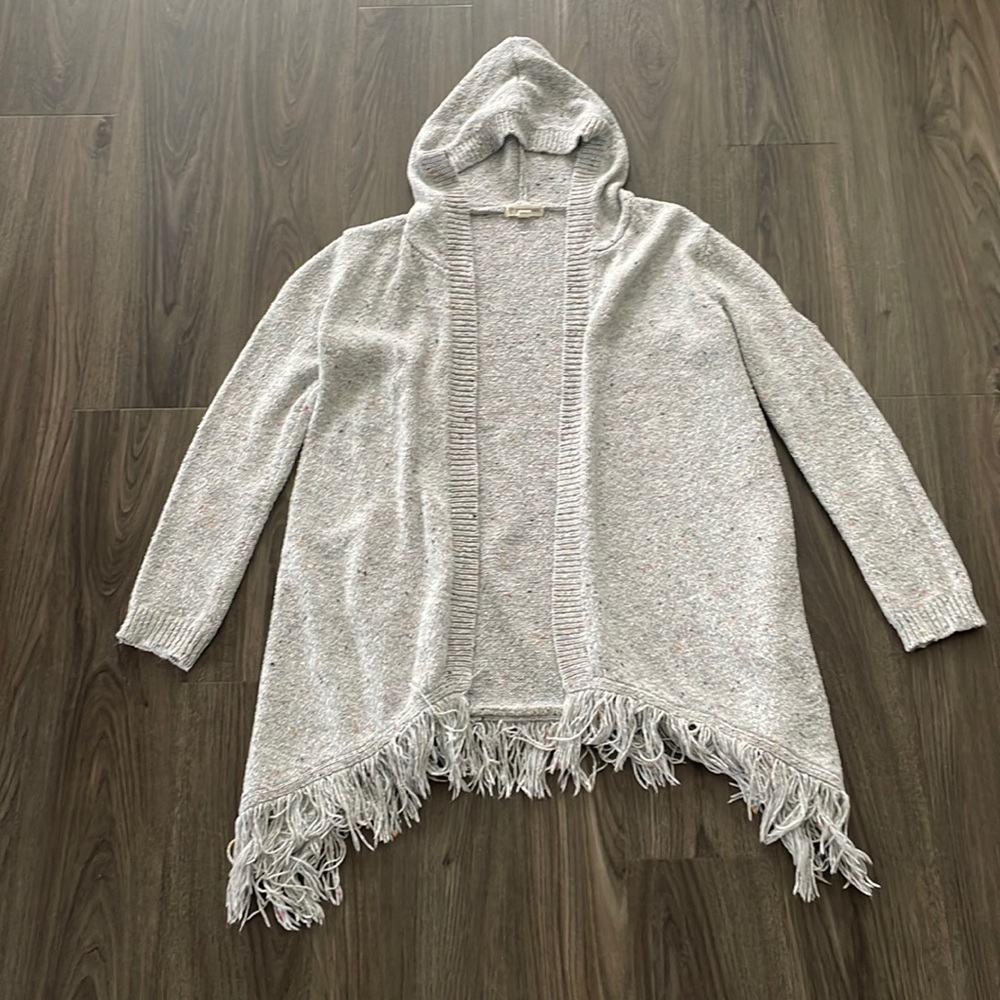 Hooded Sweater Light Grey speckled size XL 14/16